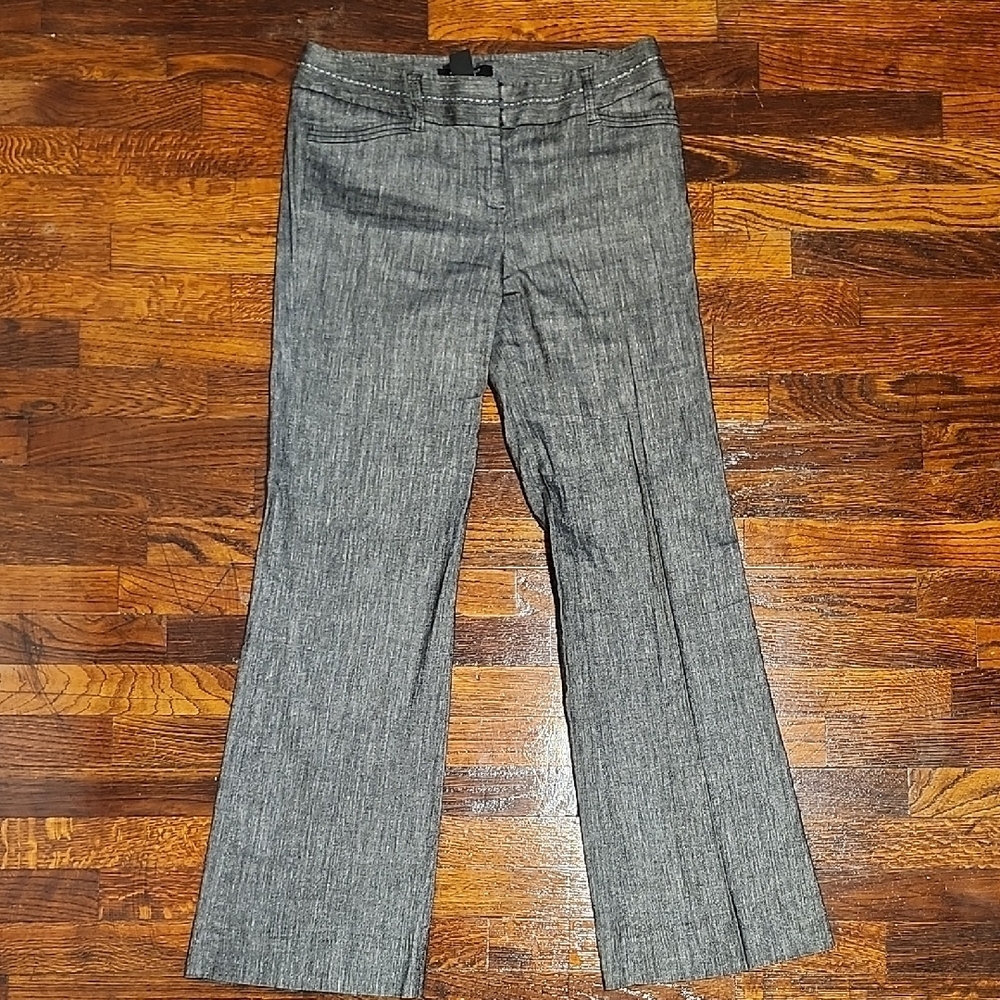 White House Black Market Coordinating Set Gray Pantsuit Rayon Linen Blend - Picture 9 of 16